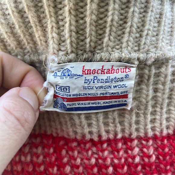 Vintage 60s/70s Wool Knockabouts by Pendleton Westerly Big Lebowski Sweater - Picture 7 of 10